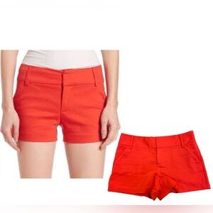 alice + olivia candy cuff orange shorts Sz 6